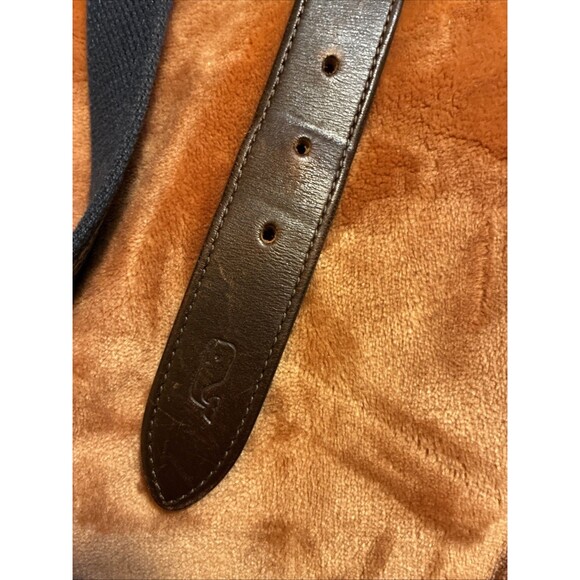 Vineyard Vines Whale Canvas Club Belt Size 40 Navy Fishy Belt Nautical Preppy - Picture 7 of 7
